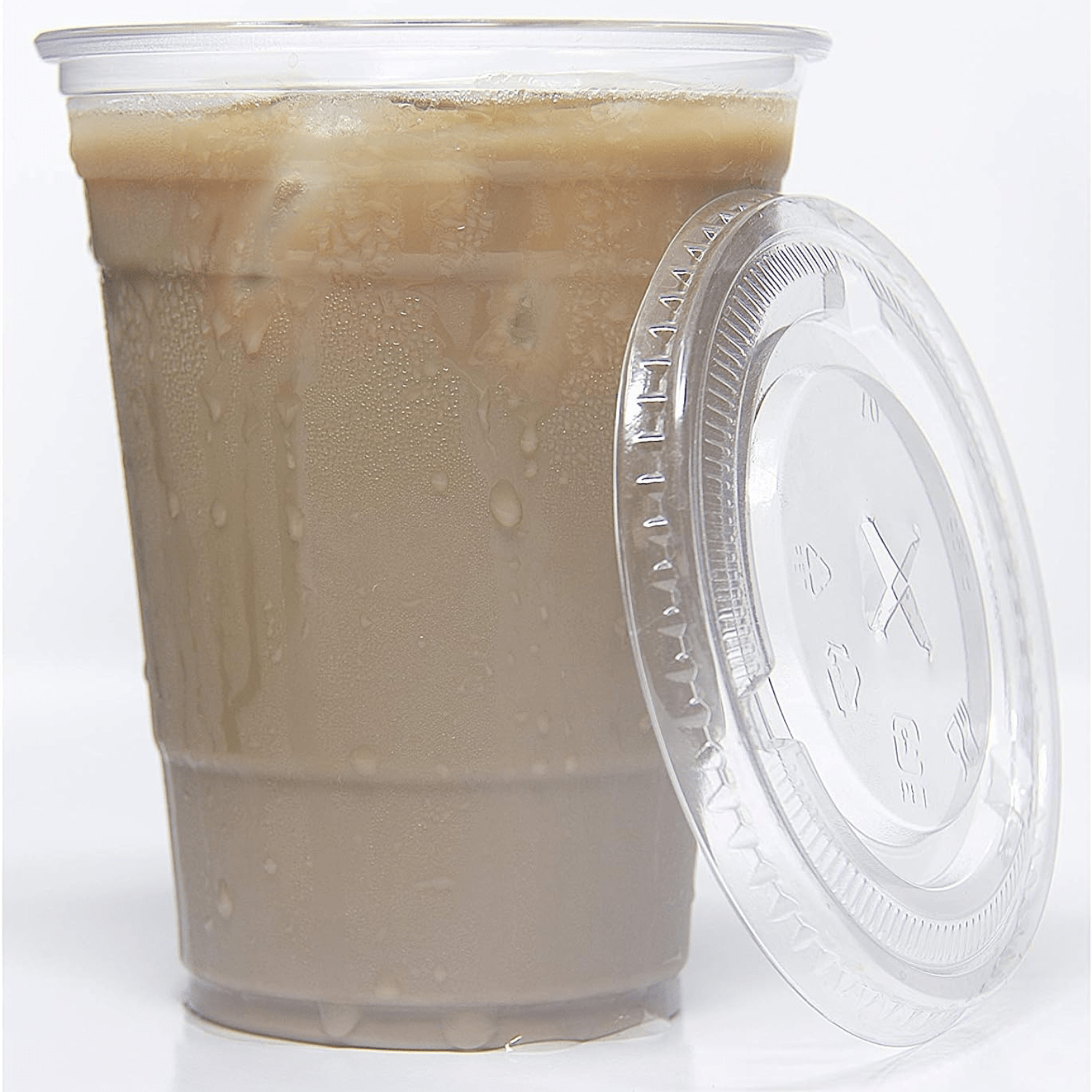 16oz  Clear PET Cups With Flat Lid & Straw, for All Kinds of Beverages  Plastic
