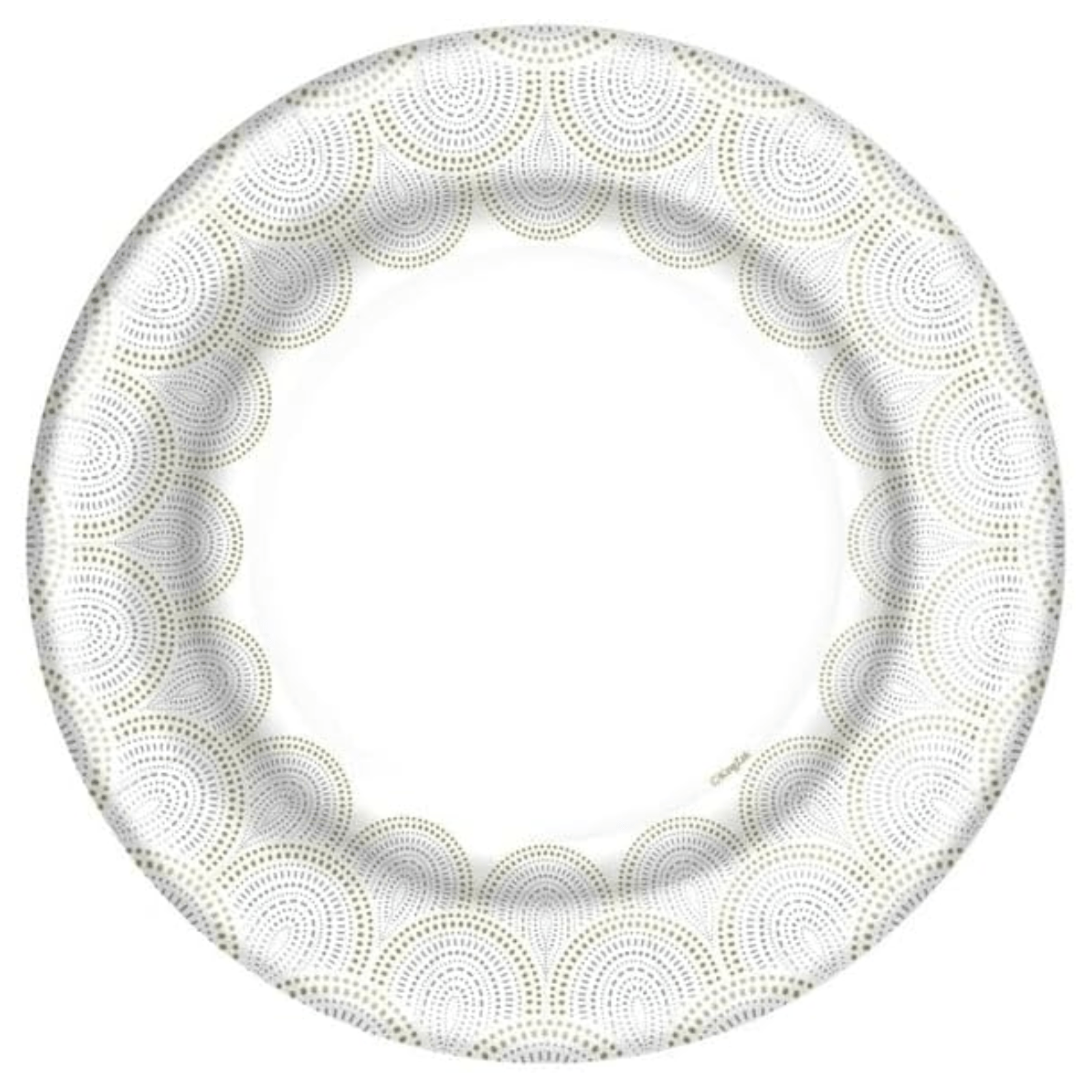 9" Dinner Paper Plates Metallic Rays