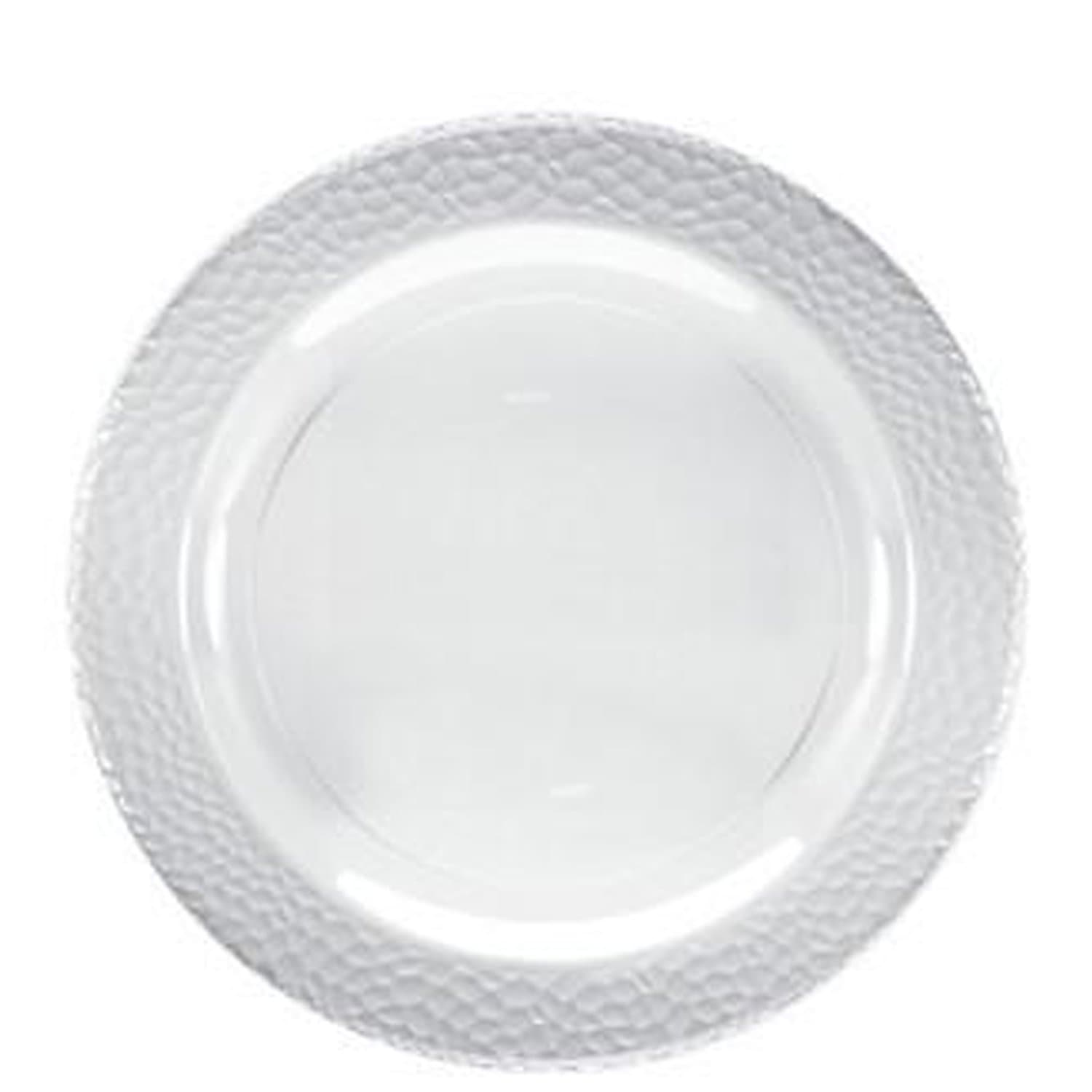 Pebbled 9" Clear Plastic Meal Plate