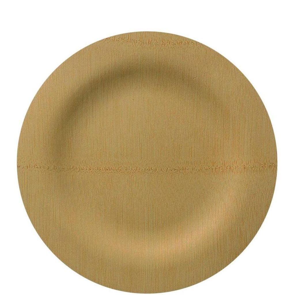 SALE Vezee Bamboo Disposable Dinner Plates Round Size 9" 10PC