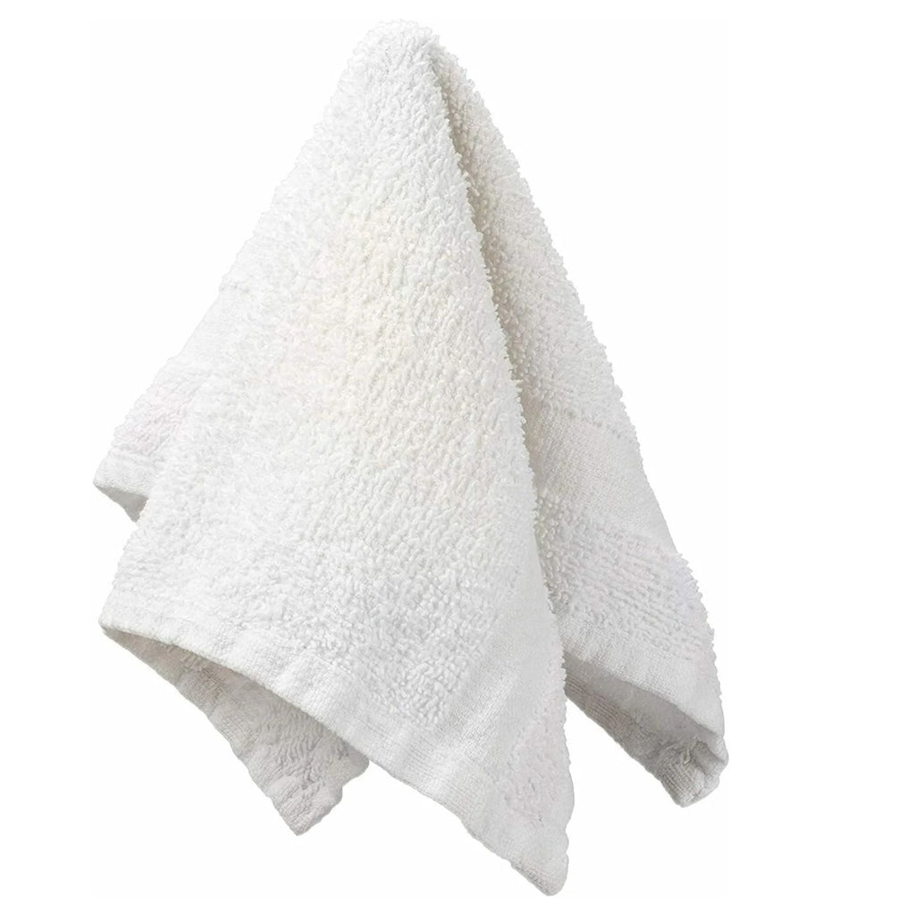 Wash Cloths 12"x12" 100% Cotton White 10 Pack