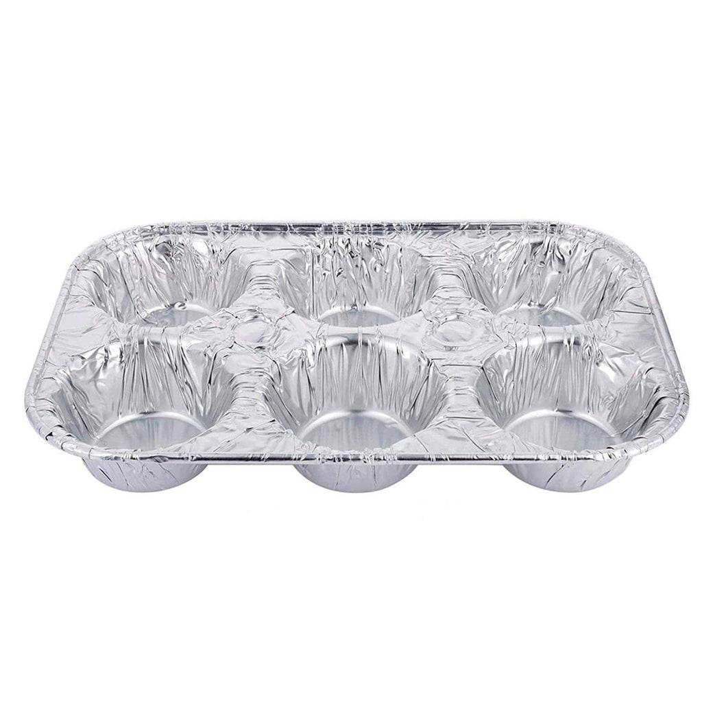 Muffin Foil Pan 6 Cup Section Disposable Aluminum