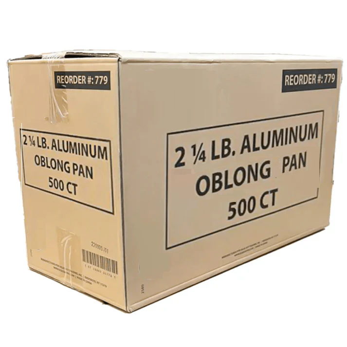 *WHOLESALE* 2.25Lb Oblong Pan 8.25" x 5.75" Disposable Aluminum 500 ct/case