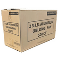 *WHOLESALE* 2.25Lb Oblong Pan 8.25" x 5.75" Disposable Aluminum 500 ct/case