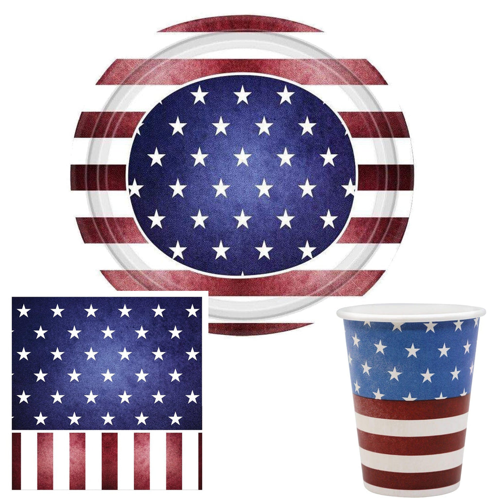 Lunch Napkin Premium Paper American Flag Pattern 40 Pack