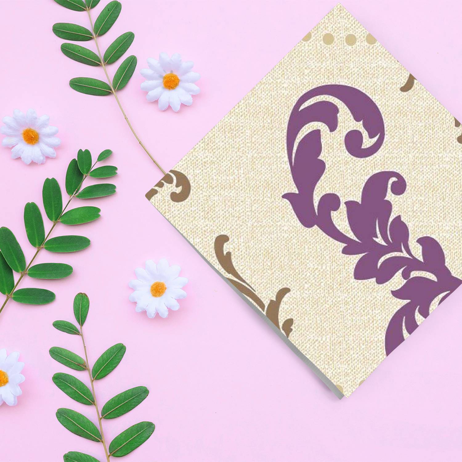Amethyst Fleur-de-lis  Lunch Paper Napkins 20 Pack