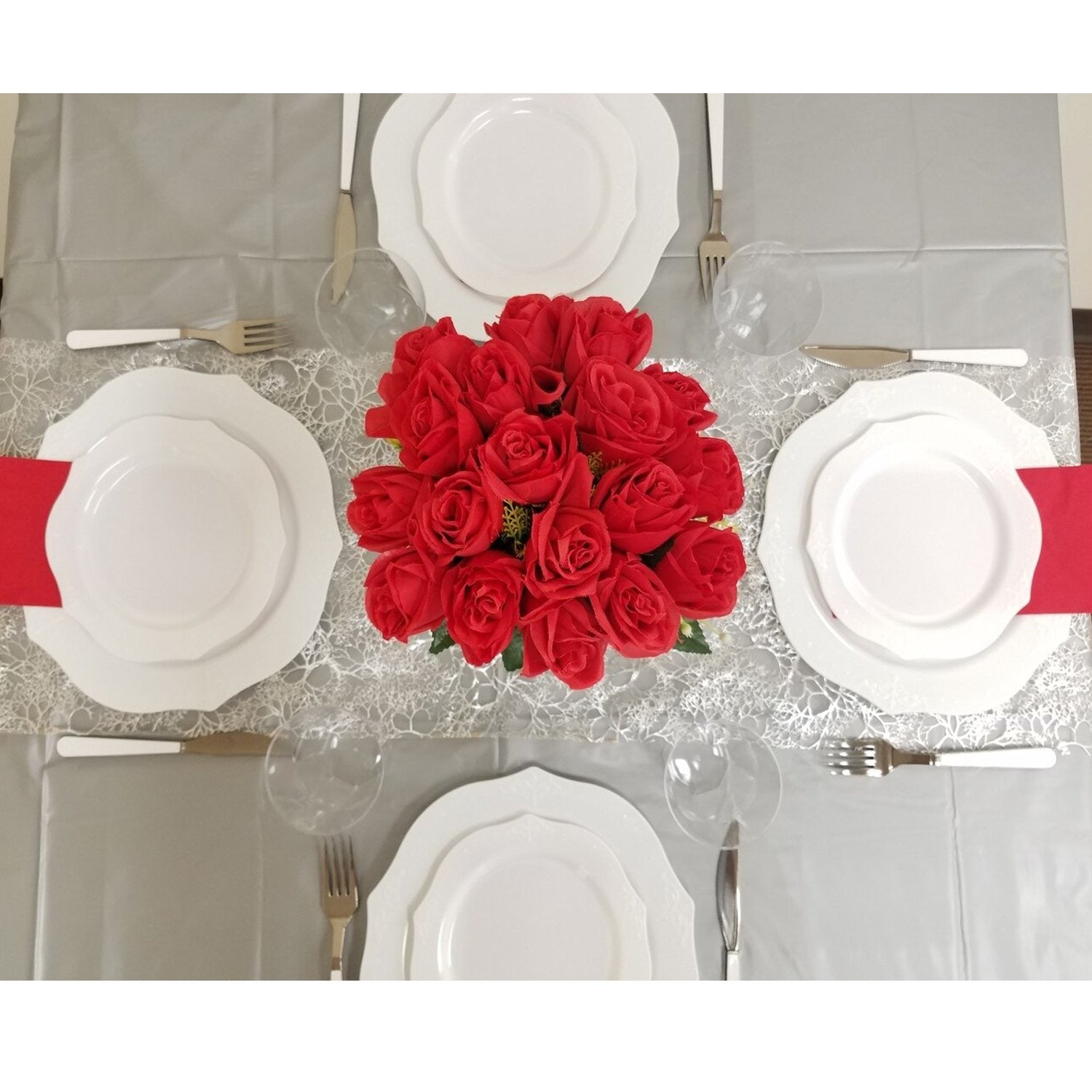 *BUY BULK* Antique 7'' Plastic Salad Plates White  20 Pack