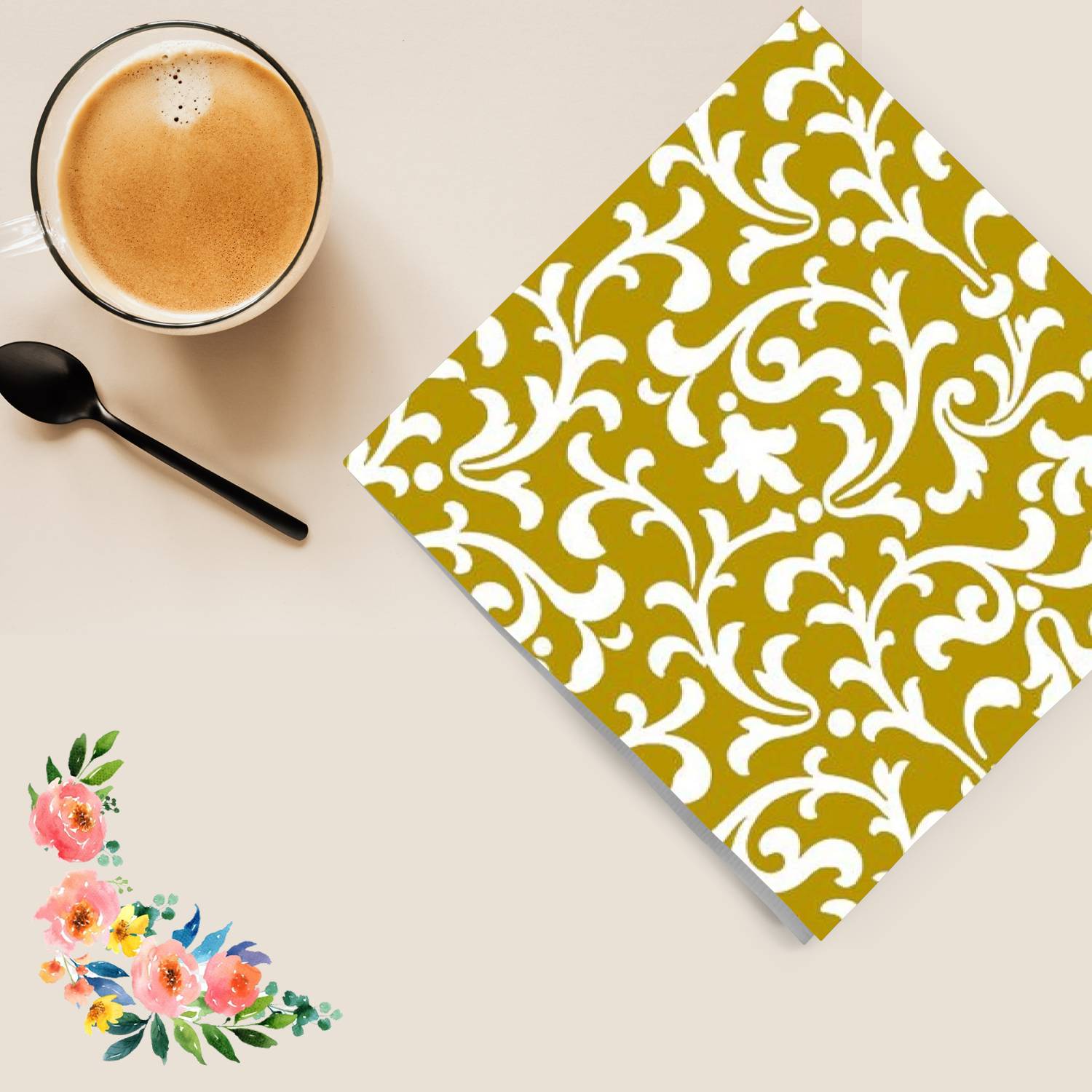 Antique Inspiration Lunch Paper Napkins 20 Pack
