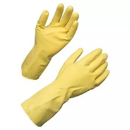 Latex Gloves Reusable Yellow Hand Cleaning  Large-1 Pair
