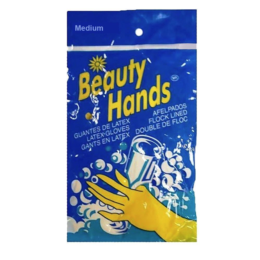 Latex Gloves Reusable Yellow Hand Cleaning  Large-1 Pair