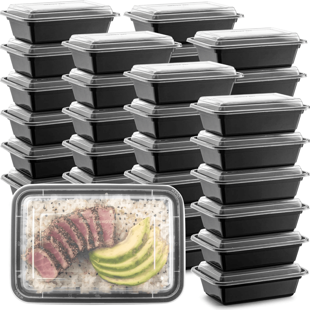 *BUY BULK* 38oz  Rectangular Meal Prep Bento Box Containers with Lids Plastic