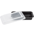 28oz. Rectangular Meal Prep/ Bento Box Containers with Lids Disposable Plastic