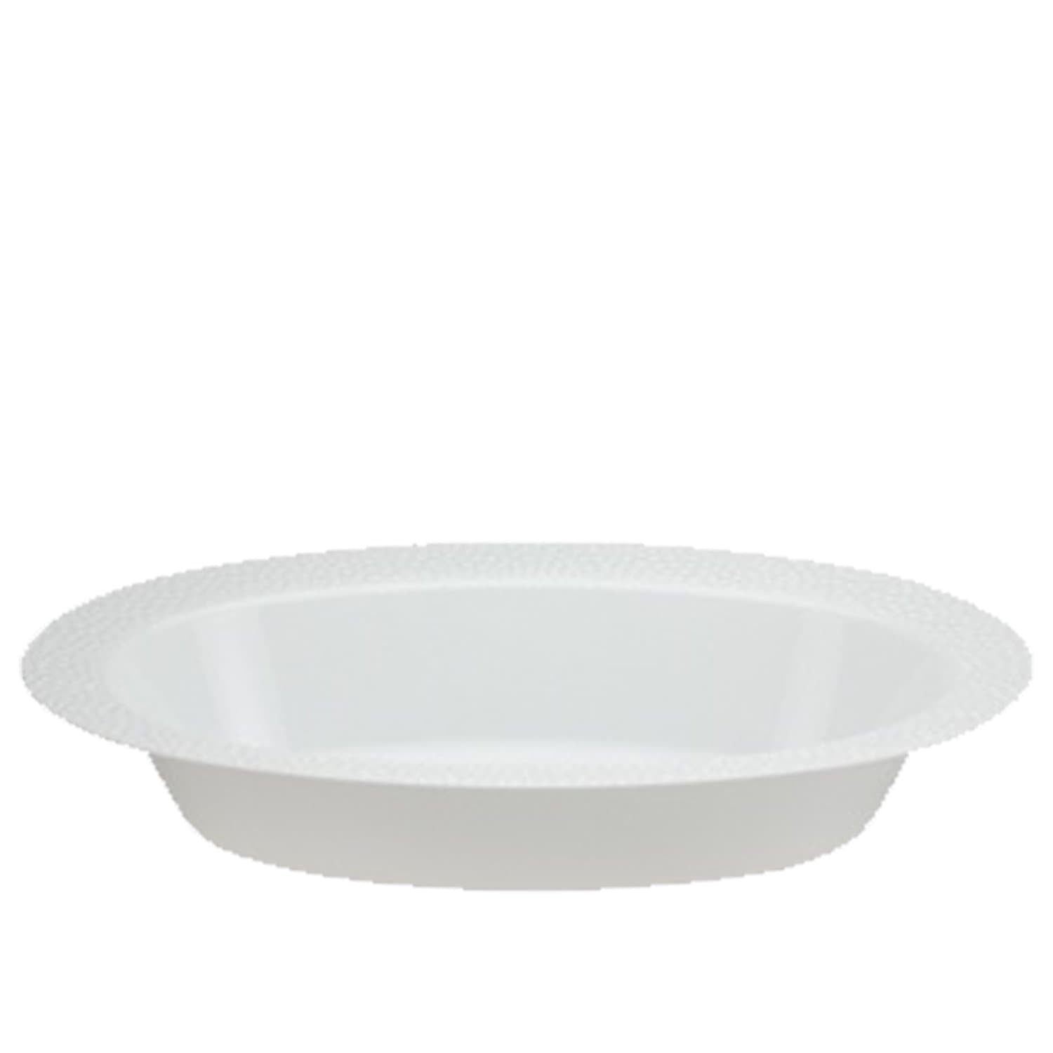Lillian 15oz White Bowl Clear Pebbled Plastic