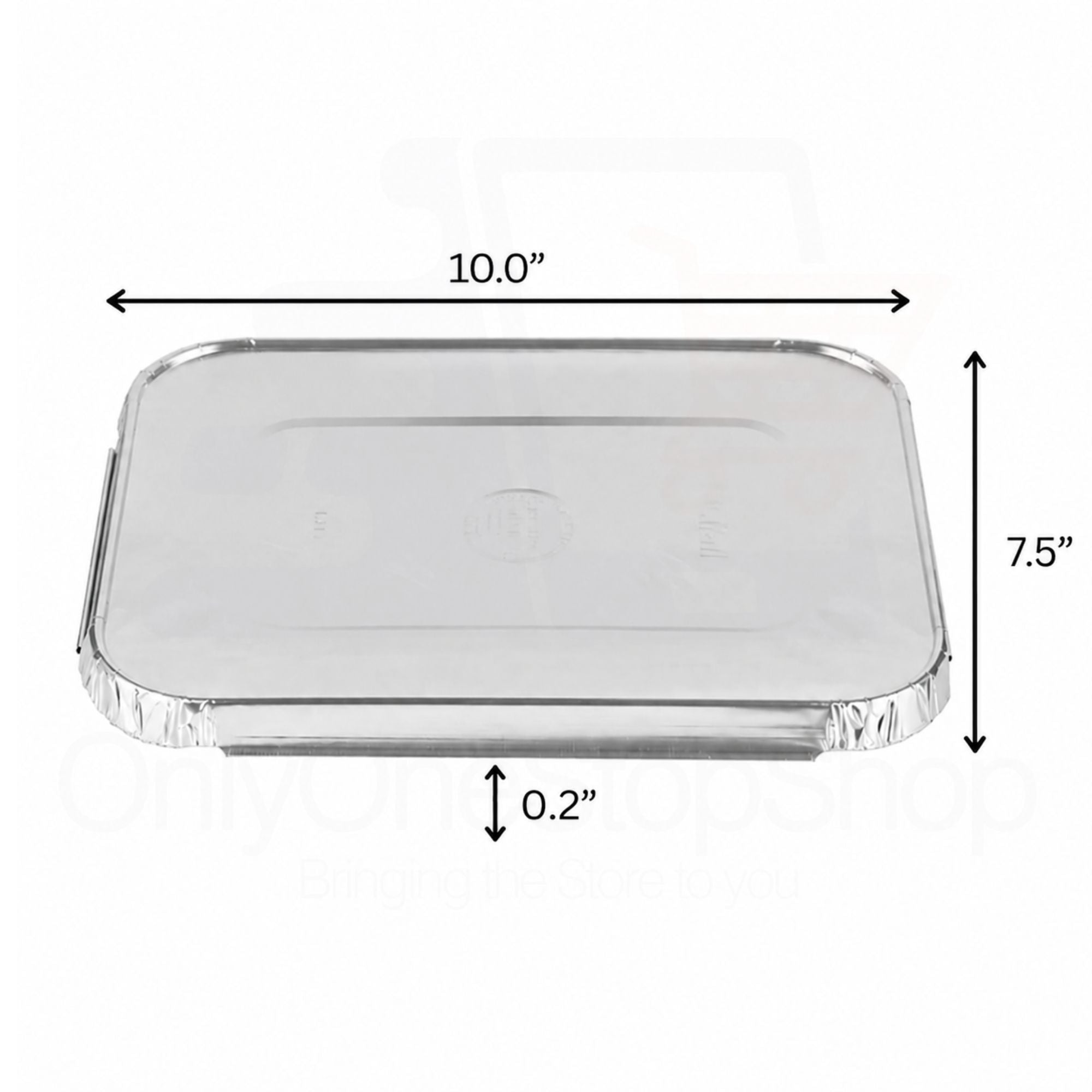 *WHOLESALE* 5LB Oblong Aluminum Lid (Must bend edges of pan to fit)  250/Case