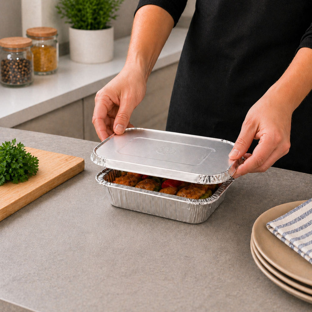 Lid For 5LB Oblong pan Aluminum Disposable
