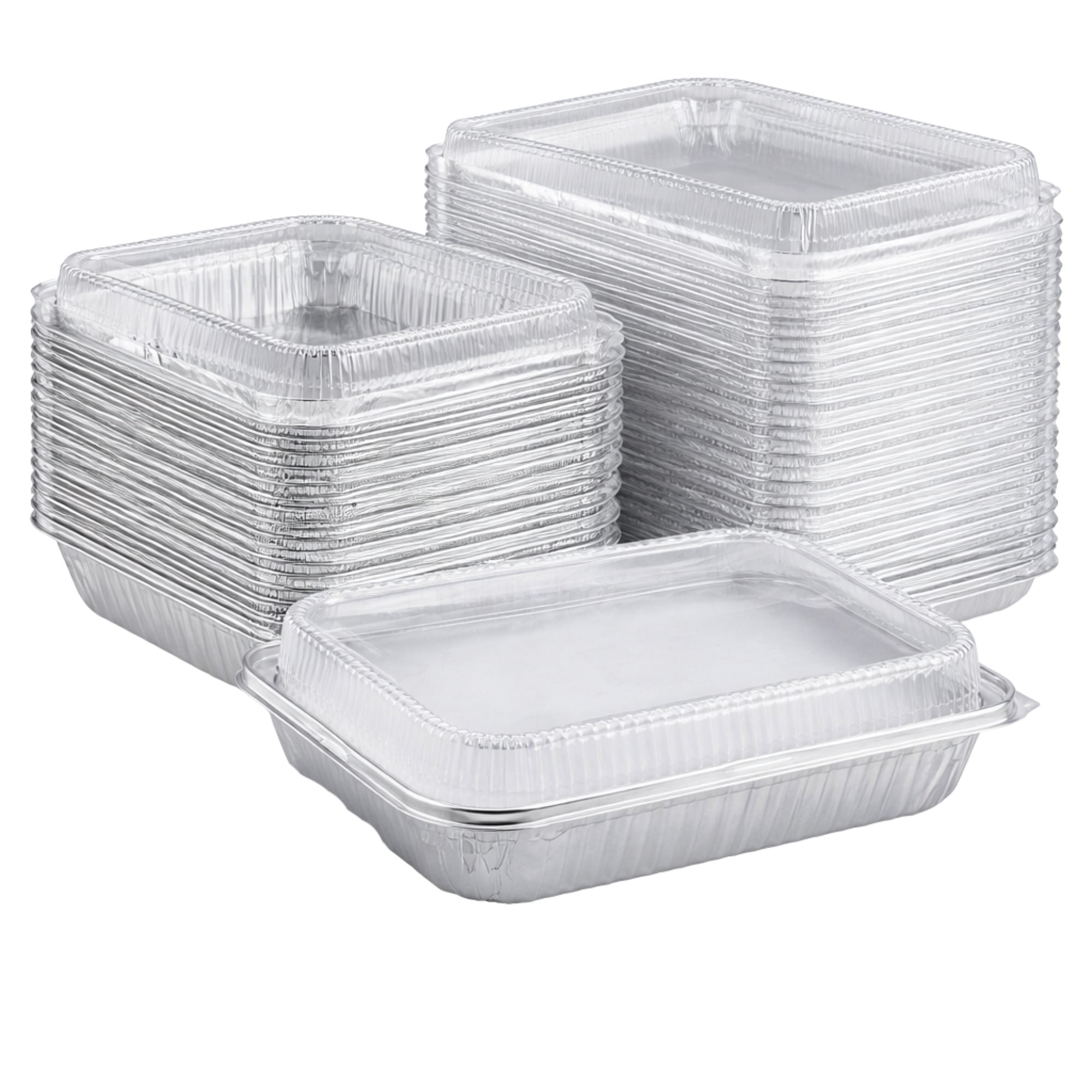 9×13 Half Size Heavy Weight Aluminum Pans with Dome lids
