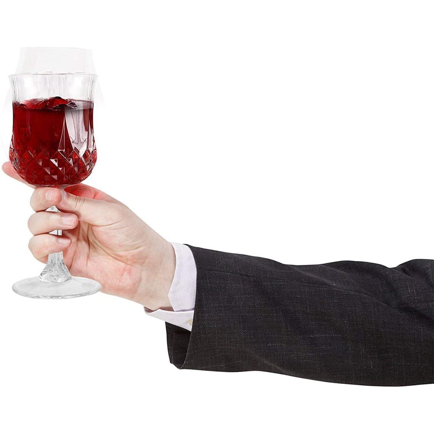8 oz Crystal Like Elegant Wine Glasses Plastic