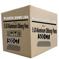 *WHOLESALE* Plastic Dome Lids For 5Lb Aluminum Oblong Pans 9.5" x 7" 500/case Disposable Lids VeZee 1 Case
