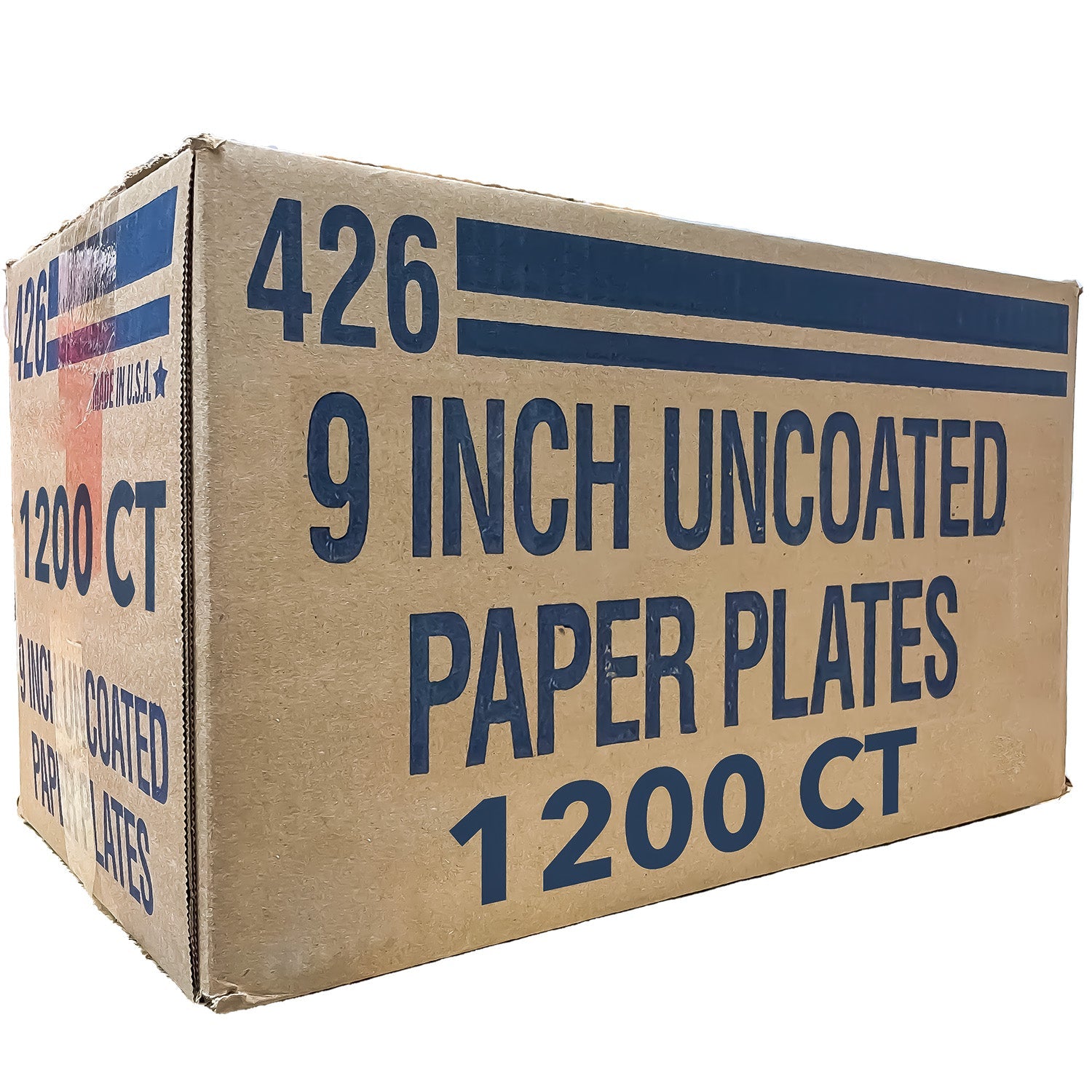 *WHOLESALE* 9" Paper Uncoated White Lunch Plates 1200/Case