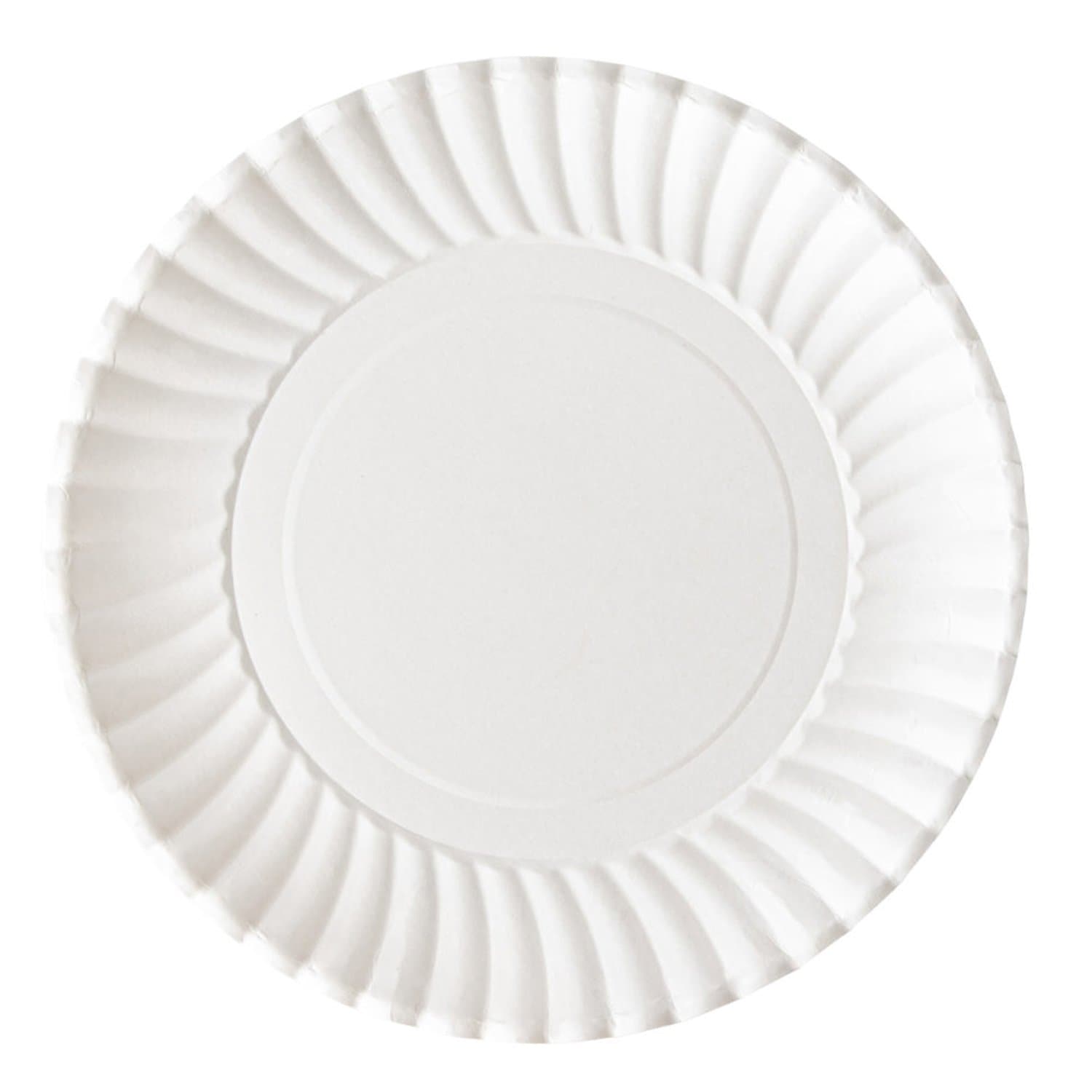 9" Paper Lunch Plates - White Color Disposable Plates Blue Sky 100 Pieces