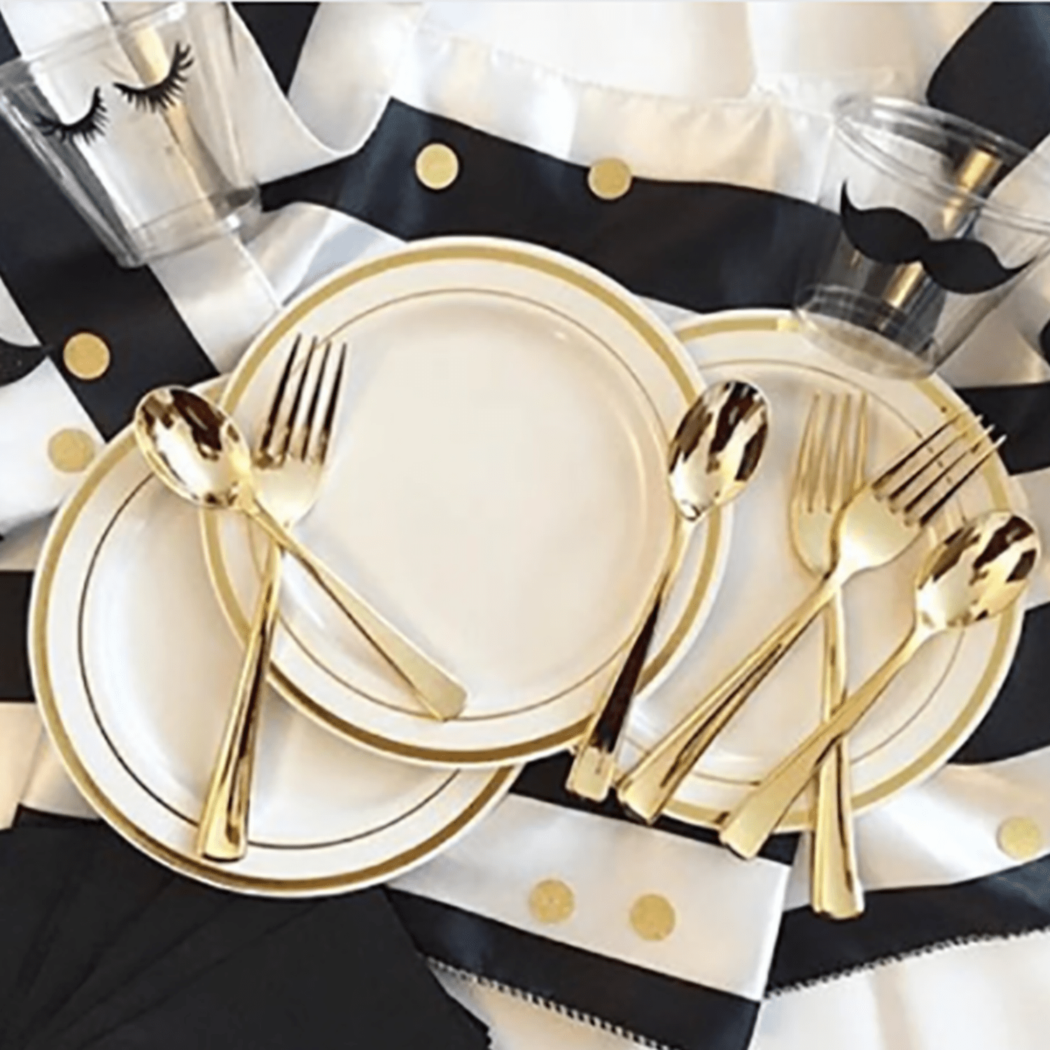 Dynasty Plastic Gold Forks