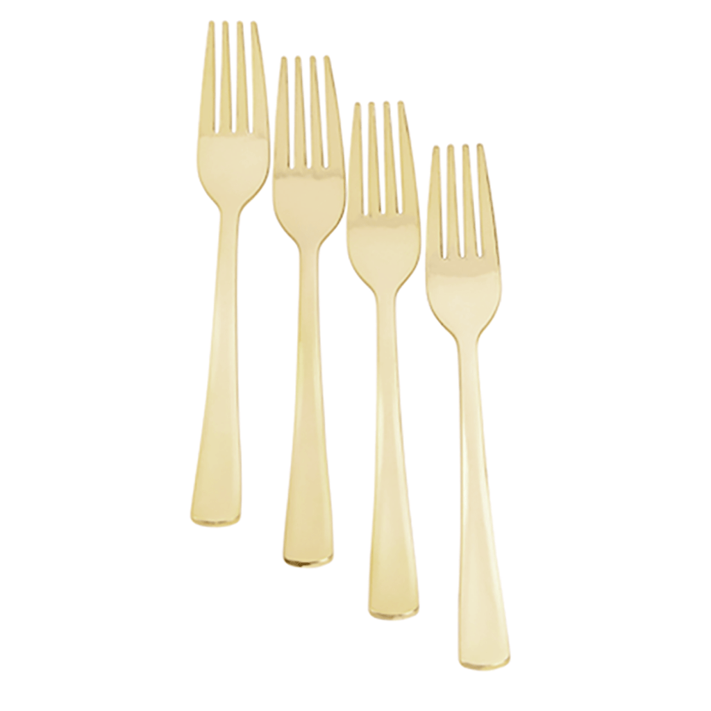 Dynasty Plastic Gold Forks