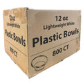 *WHOLESALE* 12ozWhite Dessert Bowls Lightweight Plastic  800/case