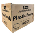 *WHOLESALE* 5oz White Dessert Bowls Lightweight Plastic  800/case