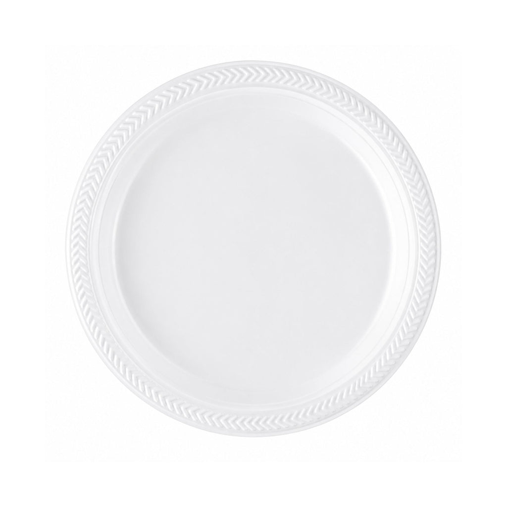 *BUY BULK* 7" plates Lightweight White Plastic Disposable