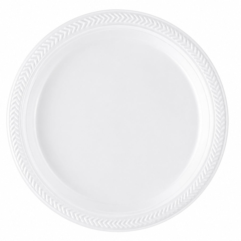*BUY BULK* 9" Lightweight White Plastic plates Disposable