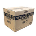 *WHOLESALE* 10" Lightweight White Dinner Plates Disposable Plastic 400/Case