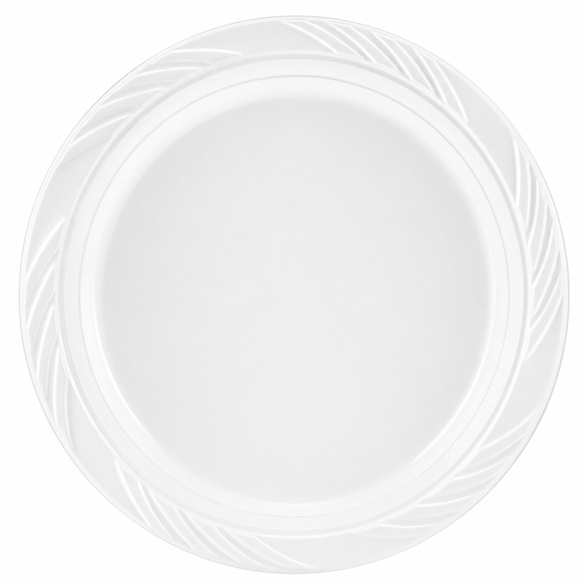 *BUY BULK* 10" plates Lightweight White Plastic Disposable