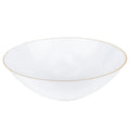 Organic plastic White Gold Rim Bowls 16 oz