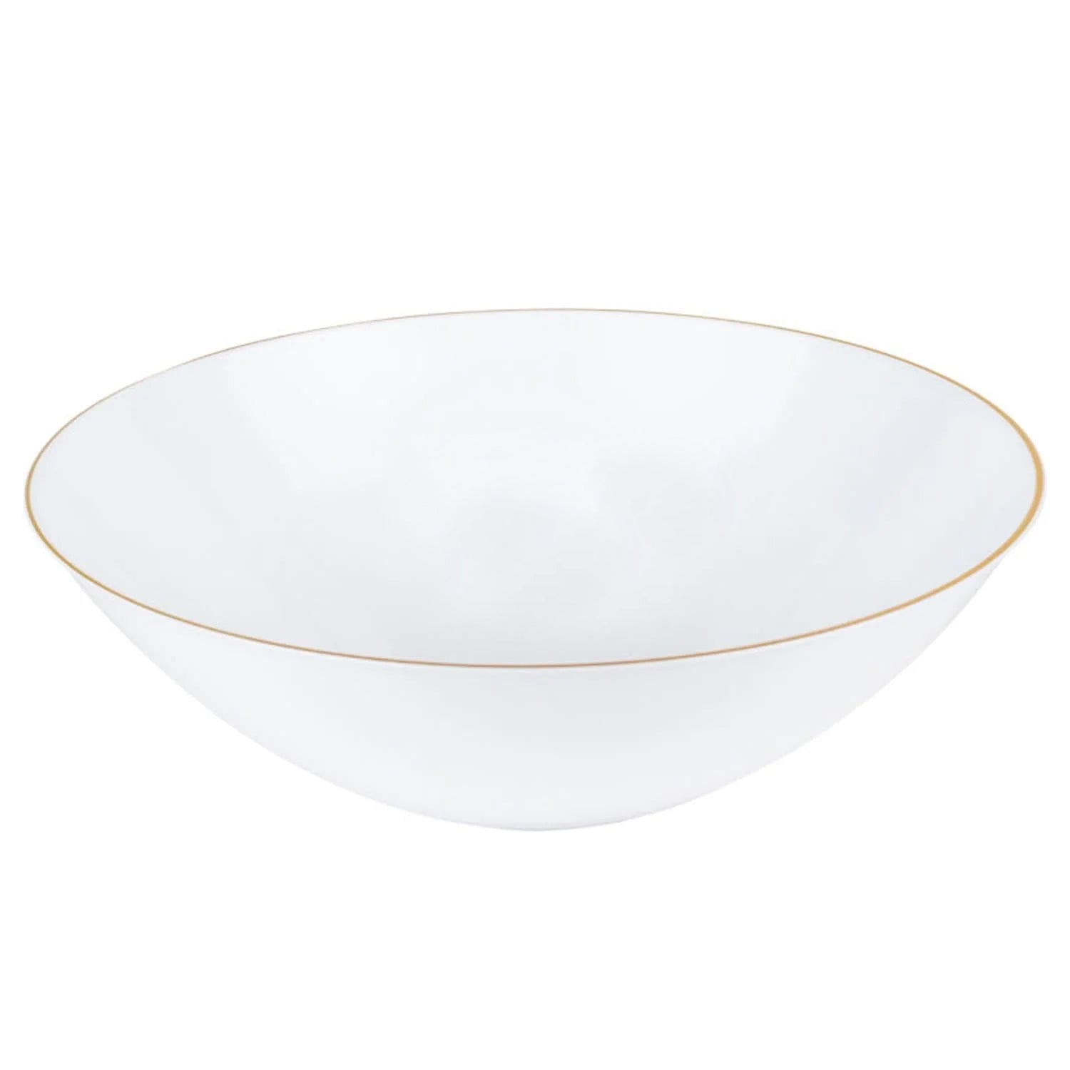 Organic plastic White Gold Rim Bowls 16 oz