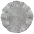Silver Plastic Braided Chargers 14.5″ 2 Pack Tablesettings Decorline 2 Pieces
