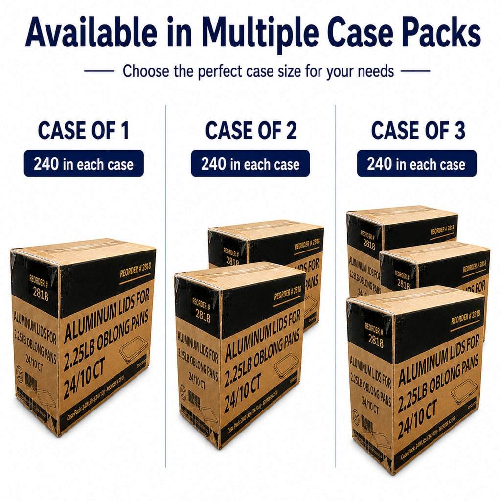 *WHOLESALE* 2.25Lb Oblong Aluminum Lid For Pan 8.25" x 5.75" 240/Case(Must bend edges of pan to fit)