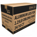 *WHOLESALE* 2.25Lb Oblong Aluminum Lid For Pan 8.25" x 5.75" 240/Case(Must bend edges of pan to fit)