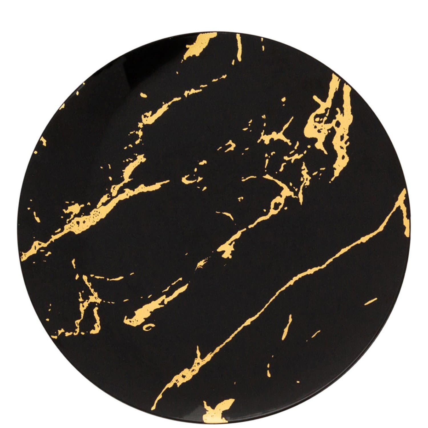 Gold Stroke 9" Black Meal Plate Plastic 10 Pack Elegant Plates Blue Sky 10 Pieces