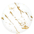 Gold Stroke 9" White Meal Plate Plastic Elegant Plates Blue Sky 10 Pieces