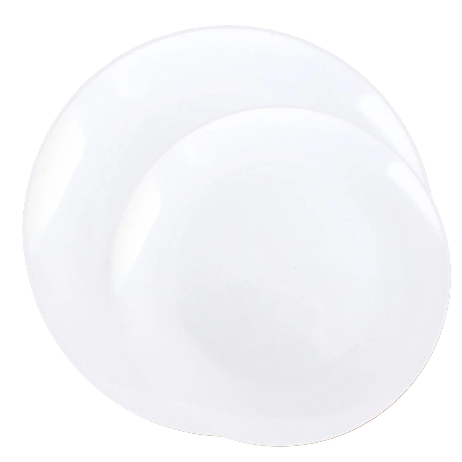 Elegant Organic Plastic Plates - White Dinnerware Set (Wholesale)