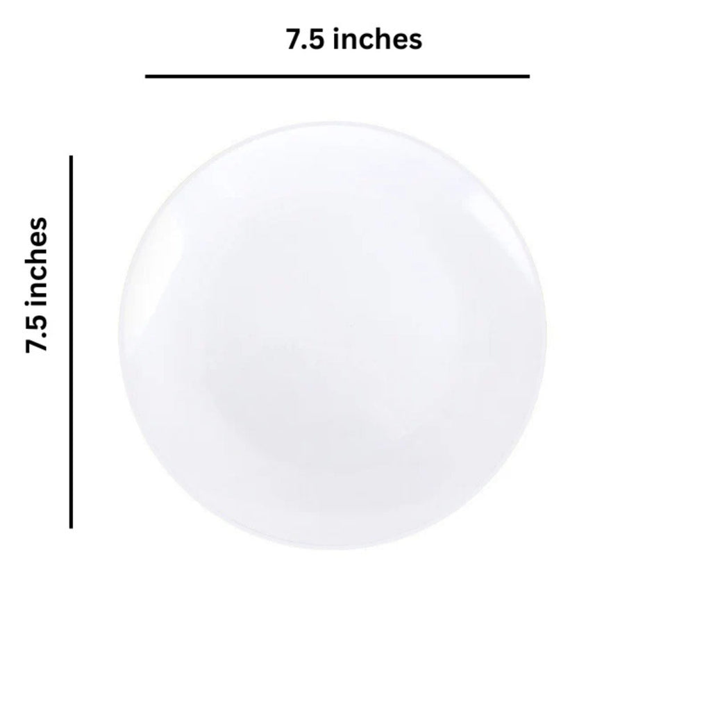 White Plastic Dinnerware Set- Elegant Party Pack-Organic