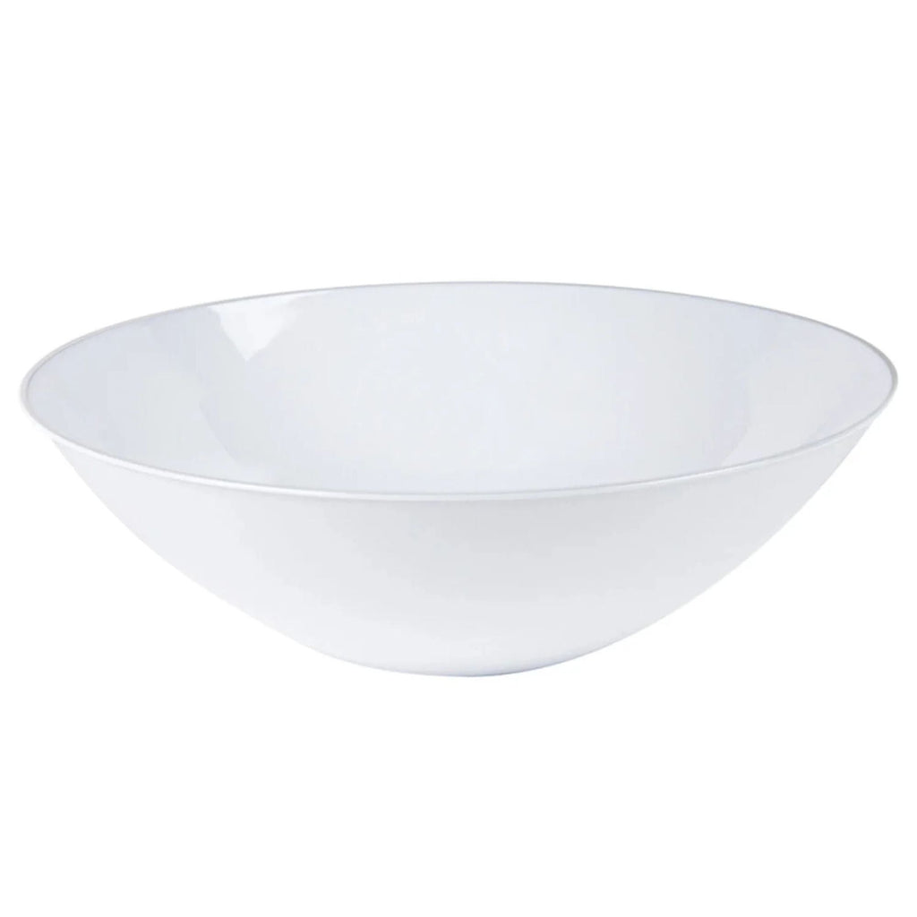 White Plastic Dinnerware Set- Elegant Party Pack-Organic