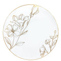 Antique 9" Gold Floral Meal Plate Plastic Elegant Plates Blue Sky 10 Pieces