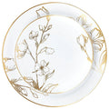 10"&7.5" White & Gold Floral Plastic Plates COMBO Set-Antique