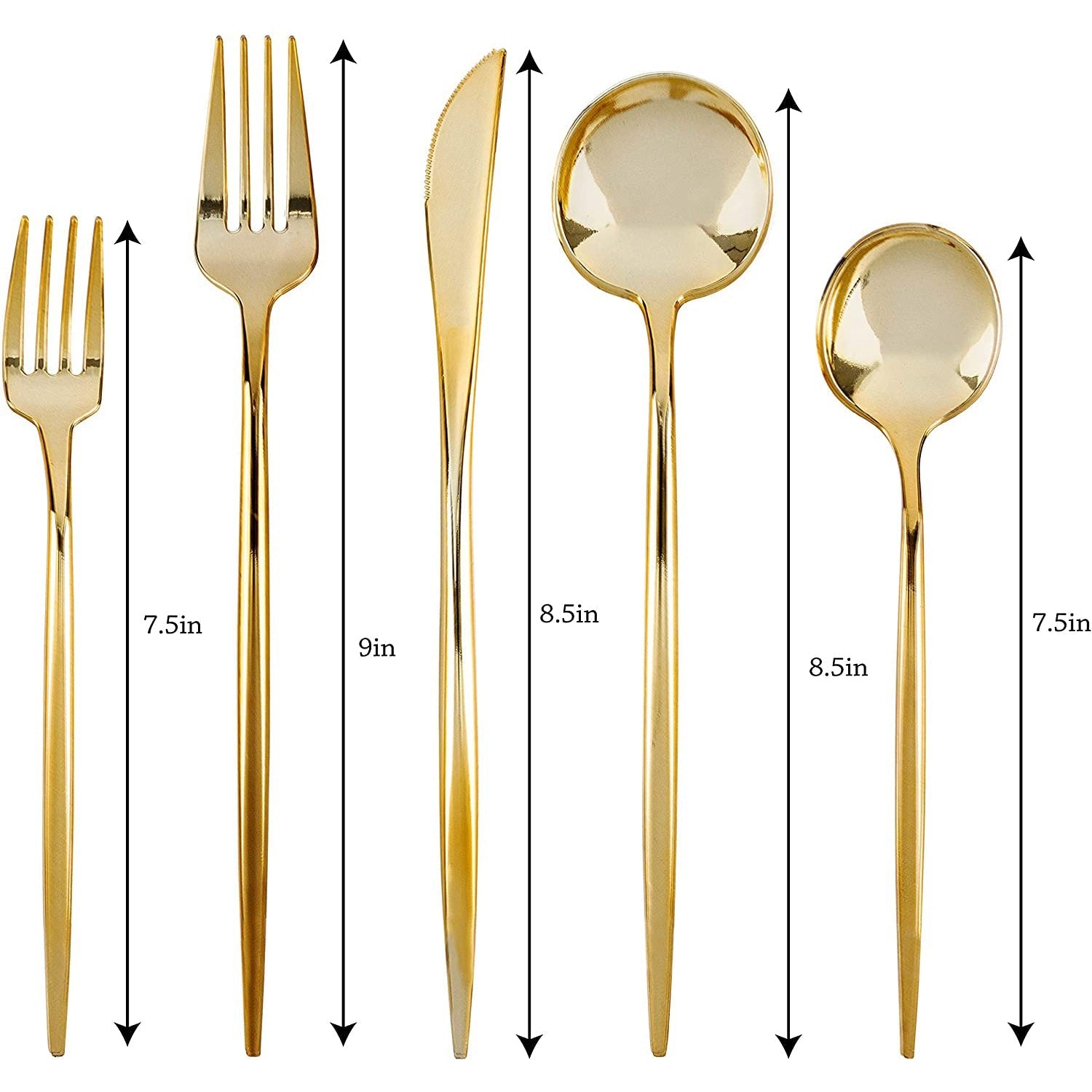 White & Gold Floral Plastic Dinnerware Set- Value Pack-Antique