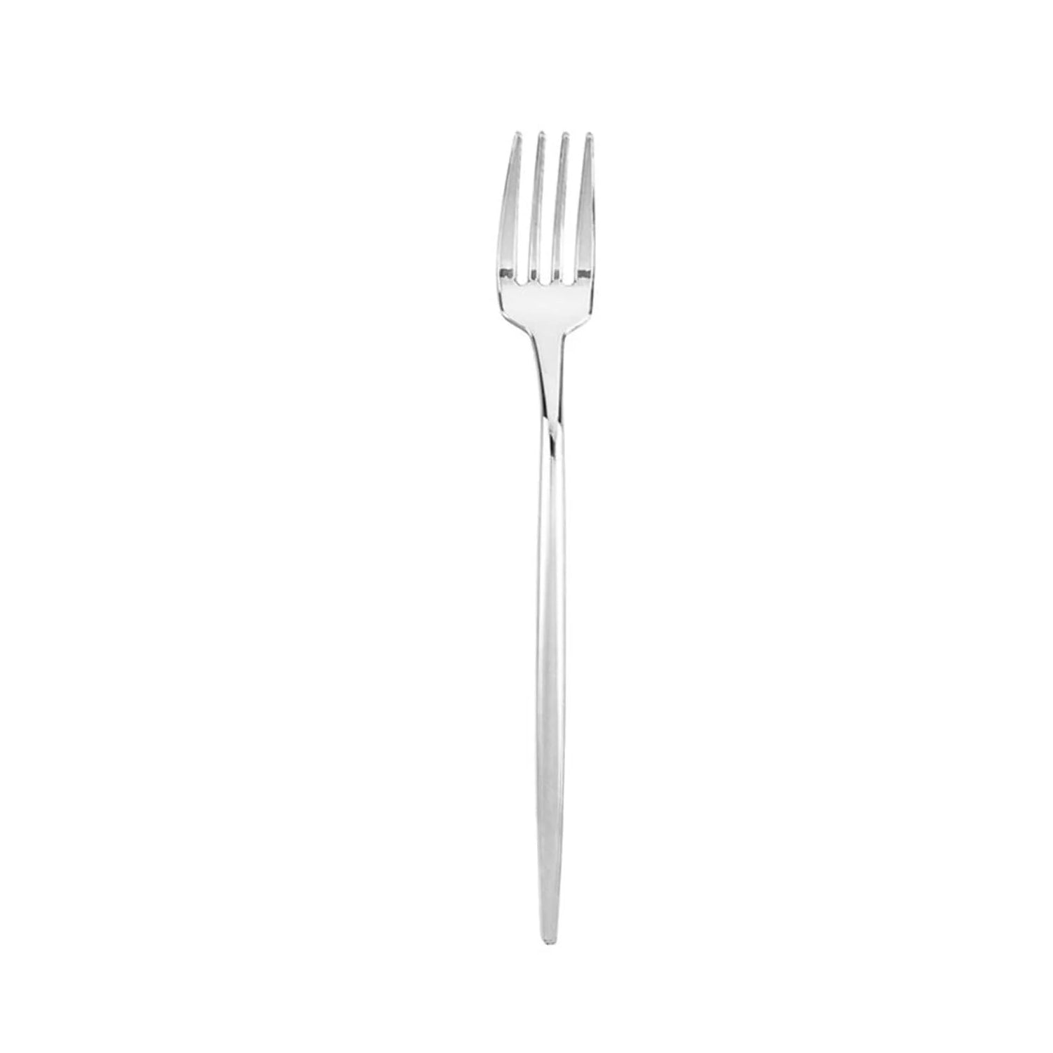 Novelty Cutlery Dinner Salad Forks Silver Plastic