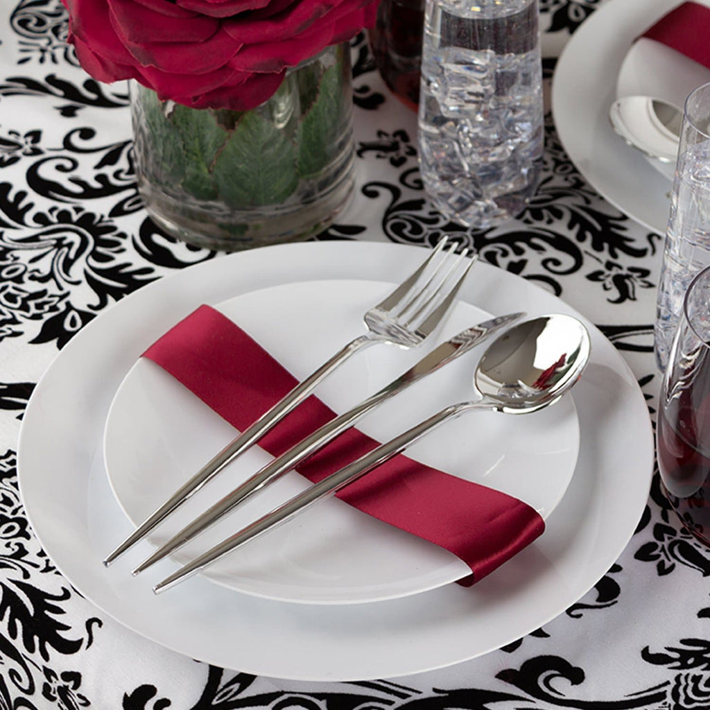 Novelty Cutlery Dinner Salad Forks Silver Plastic