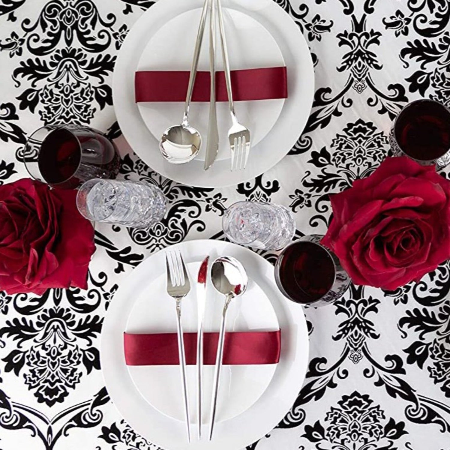 Novelty Cutlery Dinner Spoons Silver Plastic