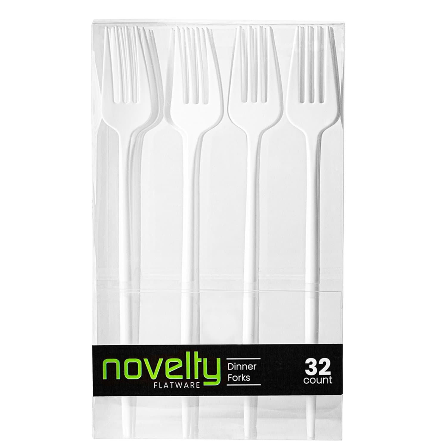 Novelty Cutlery Dinner Forks White Plastic Disposable Forks Blue Sky 32 Pieces