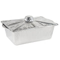 10 LB Large Rectangle Pots With Lids Combo Disposable Aluminum